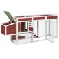vidaXL Gallinero madera maciza de pino moca 204x50x84 cm vidaXL Gallinero madera maciza de pino moca 204x50x84 cm