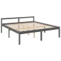 vidaXL Cama para personas mayores madera maciza pino gris 200x200 cm vidaXL Cama para personas mayores madera maciza pino gris 200x200 cm