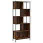 vidaXL Estantería madera de ingeniería roble ahumado 72x28x172 cm vidaXL Estantería madera de ingeniería roble ahumado 72x28x172 cm