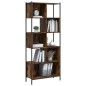 vidaXL Estantería madera de ingeniería roble ahumado 72x28x172 cm vidaXL Estantería madera de ingeniería roble ahumado 72x28x172 cm