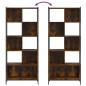 vidaXL Estantería madera de ingeniería roble ahumado 72x28x172 cm vidaXL Estantería madera de ingeniería roble ahumado 72x28x172 cm