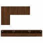 vidaXL Muebles de TV de pared 5 pzas madera de ingeniería marrón roble
