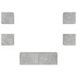 vidaXL Muebles de TV de pared con luces LED 5 piezas gris hormigón vidaXL Muebles de TV de pared con luces LED 5 piezas gris hormigón