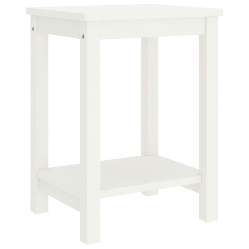 vidaXL Mesita de noche madera maciza de mango blanco 40x30x50 cm vidaXL Mesita de noche madera maciza de mango blanco 40x30x50 cm
