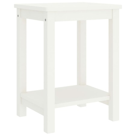 vidaXL Mesita de noche madera maciza de mango blanco 40x30x50 cm