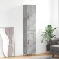 vidaXL Aparador de madera contrachapada gris hormigón 34,5x34x180 cm