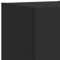 vidaXL Muebles de TV de pared con luces LED 6 piezas negro