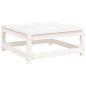 vidaXL Taburete de jardín madera maciza de pino blanco 70x70x30 cm vidaXL Taburete de jardín madera maciza de pino blanco 70x70x30 cm