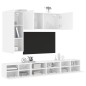 vidaXL Muebles de TV de pared 5 piezas madera de ingeniería blanco vidaXL Muebles de TV de pared 5 piezas madera de ingeniería blanco