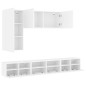 vidaXL Muebles de TV de pared 5 piezas madera de ingeniería blanco vidaXL Muebles de TV de pared 5 piezas madera de ingeniería blanco