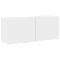 vidaXL Muebles de TV de pared 5 piezas madera de ingeniería blanco vidaXL Muebles de TV de pared 5 piezas madera de ingeniería blanco