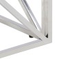 vidaXL Mesa de centro acero inoxidable plateado y madera maciza acacia vidaXL Mesa de centro acero inoxidable plateado y madera maciza acacia