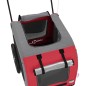 vidaXL Remolque de bicicleta mascotas hierro tela Oxford rojo gris vidaXL Remolque de bicicleta mascotas hierro tela Oxford rojo gris