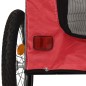 vidaXL Remolque de bicicleta mascotas hierro tela Oxford rojo gris vidaXL Remolque de bicicleta mascotas hierro tela Oxford rojo gris