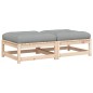 vidaXL Taburetes de jardín con cojines 2 uds madera maciza de pino vidaXL Taburetes de jardín con cojines 2 uds madera maciza de pino