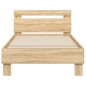 vidaXL Cama con cabecero madera de ingeniería roble Sonoma 90x190 cm vidaXL Cama con cabecero madera de ingeniería roble Sonoma 90x190 cm