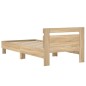 vidaXL Cama con cabecero madera de ingeniería roble Sonoma 90x190 cm vidaXL Cama con cabecero madera de ingeniería roble Sonoma 90x190 cm