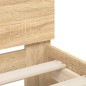 vidaXL Cama con cabecero madera de ingeniería roble Sonoma 90x190 cm vidaXL Cama con cabecero madera de ingeniería roble Sonoma 90x190 cm