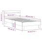 vidaXL Cama con cabecero madera de ingeniería roble Sonoma 90x190 cm vidaXL Cama con cabecero madera de ingeniería roble Sonoma 90x190 cm