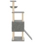 vidaXL Rascador para gatos con postes de sisal gris claro 153 cm