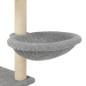vidaXL Rascador para gatos con postes de sisal gris claro 153 cm