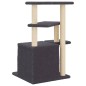 vidaXL Rascador para gatos con postes de sisal gris oscuro 83,5 cm