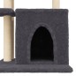 vidaXL Rascador para gatos con postes de sisal gris oscuro 83,5 cm