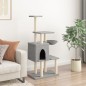 vidaXL Rascador para gatos con postes de sisal gris claro 131 cm vidaXL Rascador para gatos con postes de sisal gris claro 131 cm
