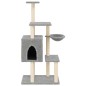 vidaXL Rascador para gatos con postes de sisal gris claro 131 cm vidaXL Rascador para gatos con postes de sisal gris claro 131 cm
