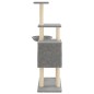 vidaXL Rascador para gatos con postes de sisal gris claro 131 cm vidaXL Rascador para gatos con postes de sisal gris claro 131 cm