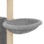 vidaXL Rascador para gatos con postes de sisal gris claro 131 cm vidaXL Rascador para gatos con postes de sisal gris claro 131 cm