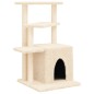 vidaXL Rascador para gatos con postes de sisal color crema 83,5 cm vidaXL Rascador para gatos con postes de sisal color crema 83,5 cm