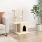 vidaXL Rascador para gatos con postes de sisal color crema 83,5 cm vidaXL Rascador para gatos con postes de sisal color crema 83,5 cm