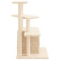 vidaXL Rascador para gatos con postes de sisal color crema 83,5 cm vidaXL Rascador para gatos con postes de sisal color crema 83,5 cm