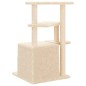 vidaXL Rascador para gatos con postes de sisal color crema 83,5 cm vidaXL Rascador para gatos con postes de sisal color crema 83,5 cm