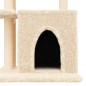 vidaXL Rascador para gatos con postes de sisal color crema 83,5 cm vidaXL Rascador para gatos con postes de sisal color crema 83,5 cm