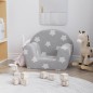 vidaXL Sofá para niños felpa suave gris claro con estrellas vidaXL Sofá para niños felpa suave gris claro con estrellas