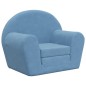 vidaXL Sofá cama infantil felpa suave azul vidaXL Sofá cama infantil felpa suave azul