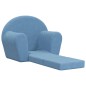 vidaXL Sofá cama infantil felpa suave azul vidaXL Sofá cama infantil felpa suave azul