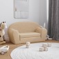vidaXL Sofá cama de niños 2 plazas felpa suave crema vidaXL Sofá cama de niños 2 plazas felpa suave crema