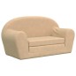 vidaXL Sofá cama de niños 2 plazas felpa suave crema vidaXL Sofá cama de niños 2 plazas felpa suave crema
