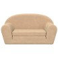 vidaXL Sofá cama de niños 2 plazas felpa suave crema vidaXL Sofá cama de niños 2 plazas felpa suave crema