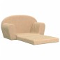 vidaXL Sofá cama de niños 2 plazas felpa suave crema vidaXL Sofá cama de niños 2 plazas felpa suave crema