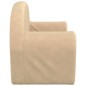vidaXL Sofá cama de niños 2 plazas felpa suave crema vidaXL Sofá cama de niños 2 plazas felpa suave crema