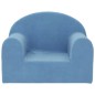 vidaXL Sofá para niños felpa suave azul vidaXL Sofá para niños felpa suave azul