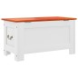 vidaXL Baúl de almacenaje con tapa madera de acacia marrón y blanco vidaXL Baúl de almacenaje con tapa madera de acacia marrón y blanco
