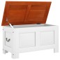 vidaXL Baúl de almacenaje con tapa madera de acacia marrón y blanco vidaXL Baúl de almacenaje con tapa madera de acacia marrón y blanco