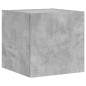 vidaXL Muebles TV pared con LED 5 pzas madera ingeniería gris hormigón