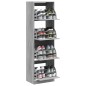 vidaXL Mueble zapatero 4 cajones abatibles gris Sonoma 60x42x204 cm vidaXL Mueble zapatero 4 cajones abatibles gris Sonoma 60x42x204 cm