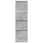 vidaXL Mueble zapatero 4 cajones abatibles gris hormigón 60x42x204 cm